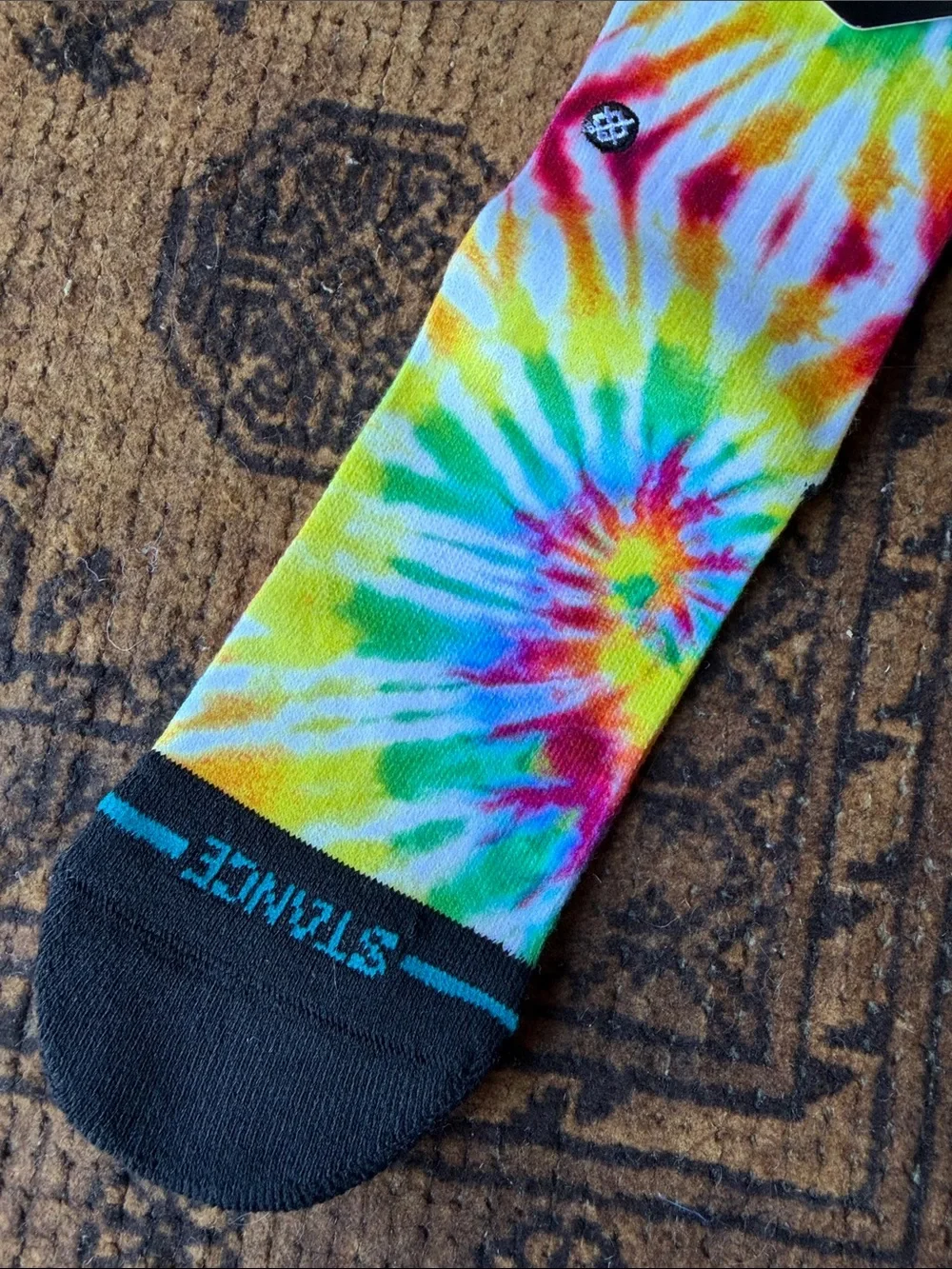 Stance Kid’s WADE COLLECTION Tie-Dye Crew Socks — Yellow, Blue, Pink, Green